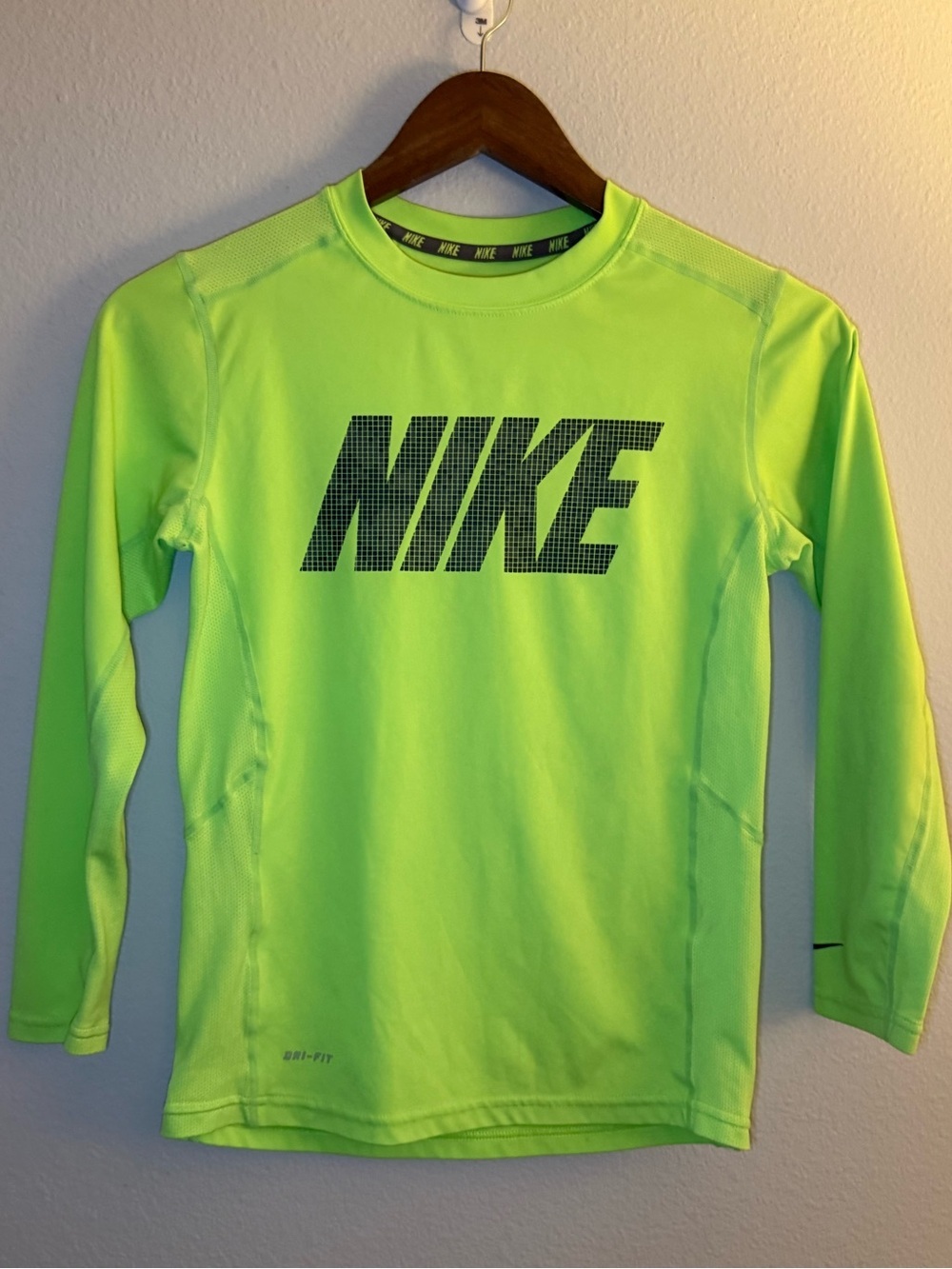 Nike Neon Lime Green Long Sleeve Performance Shirt